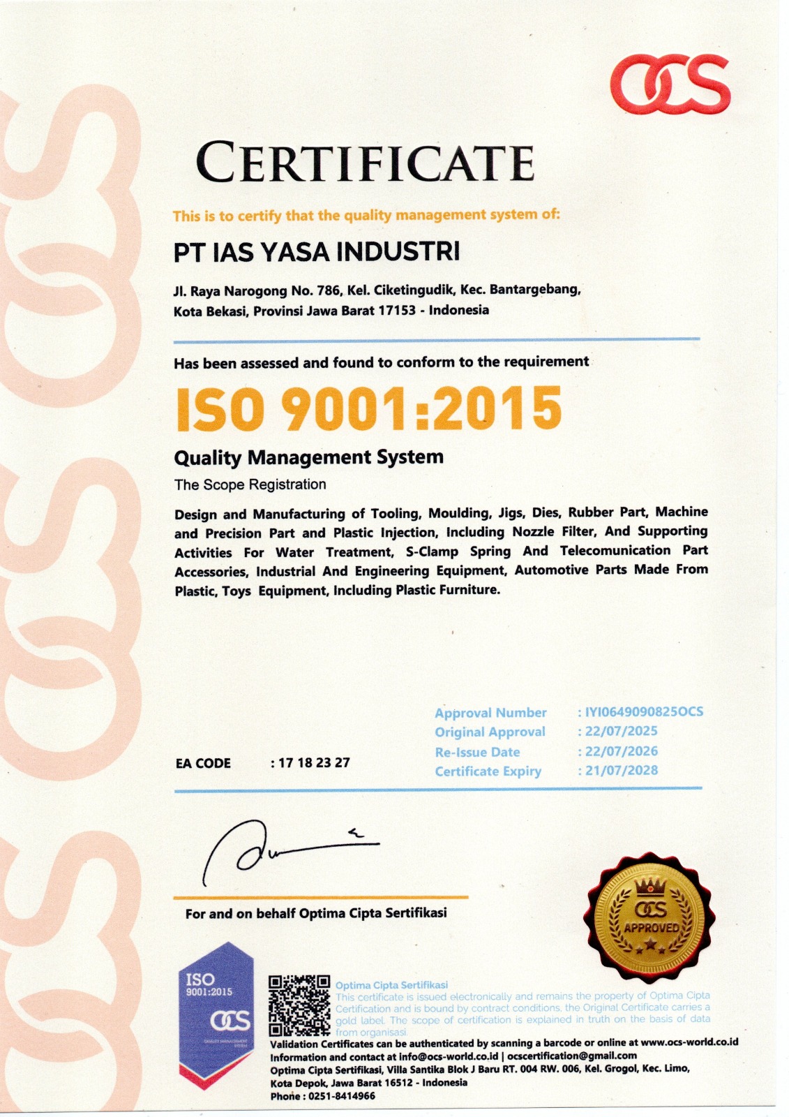ISO Certificate Template 3